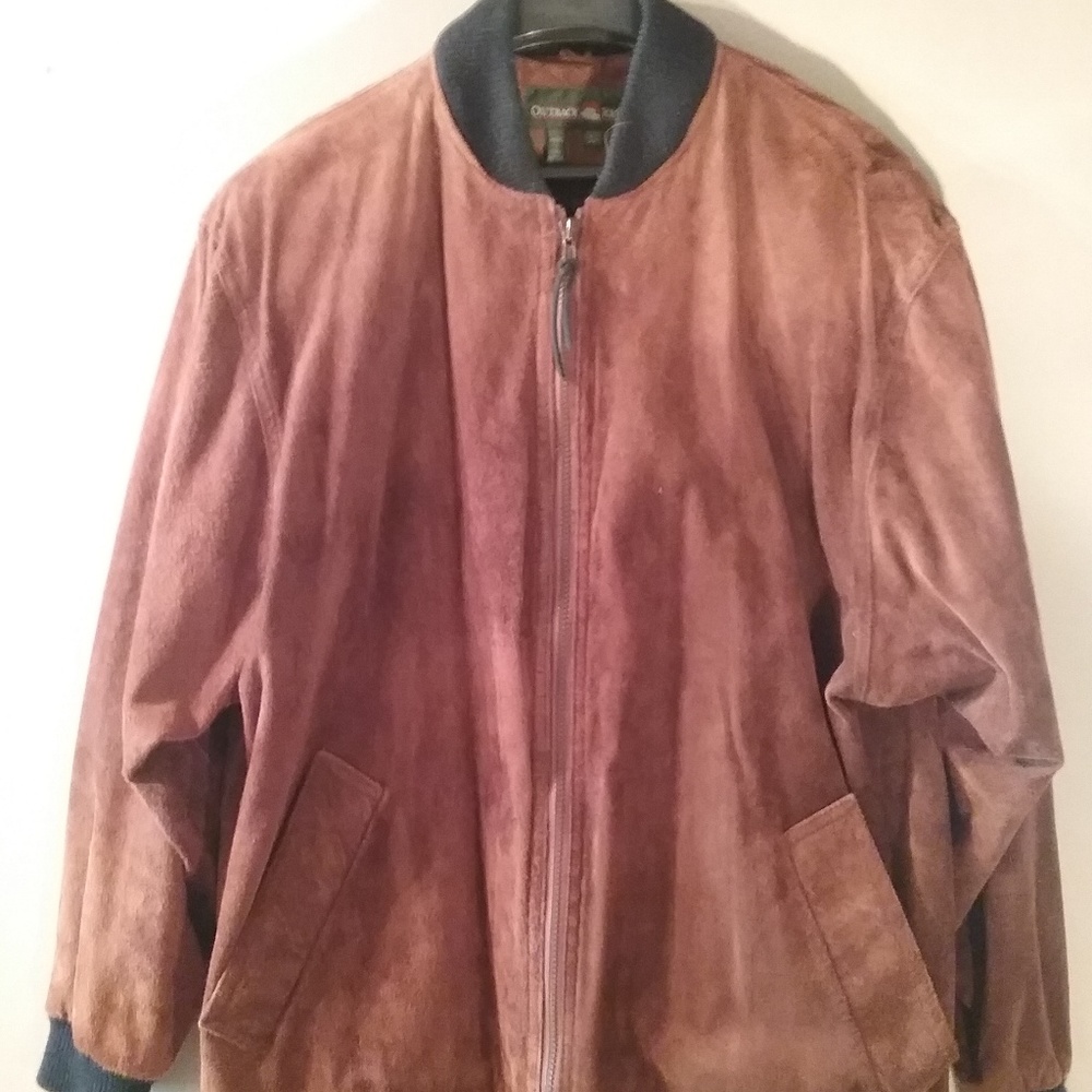 Vintage Outback Red  Swede Leather Jacket